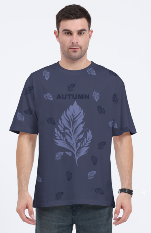 Autumn all over print Oversized t shirt