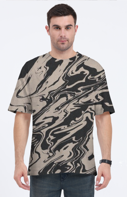 All overprint oversized t shirt