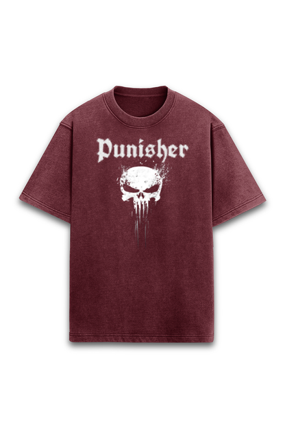 Punisher Acid washed Oversized t shirt