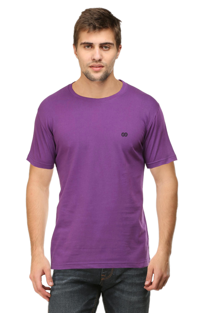 Round neck half sleeve plain t shirt