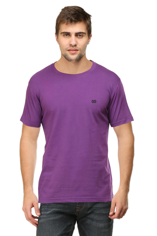 Round neck half sleeve plain t shirt