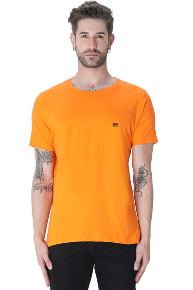 Round neck half sleeve plain t shirt