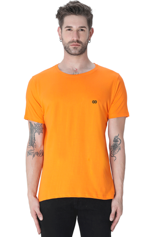 Round neck half sleeve plain t shirt