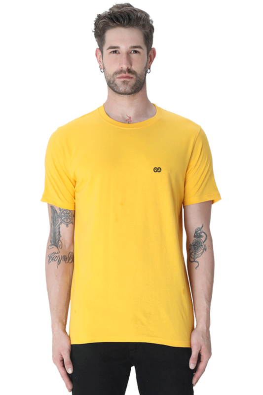 Round neck half sleeve plain t shirt