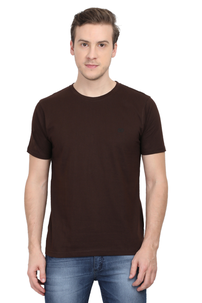 Round neck half sleeve plain t shirt