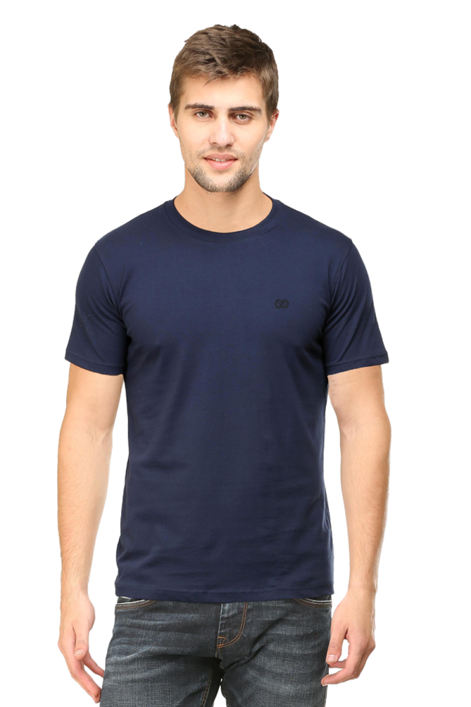 Round neck half sleeve plain t shirt