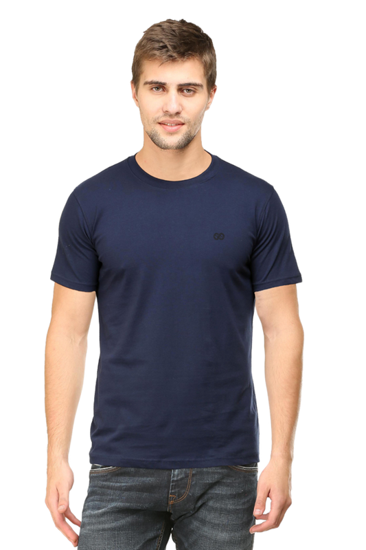 Round neck half sleeve plain t shirt