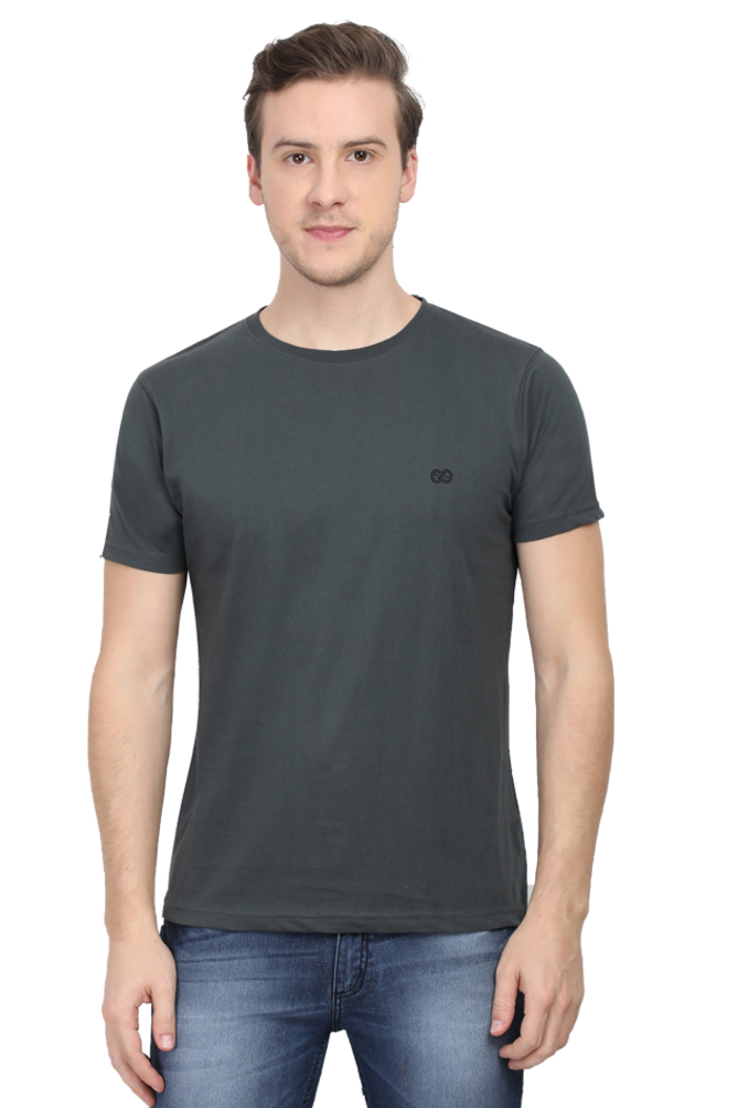 Round neck half sleeve plain t shirt