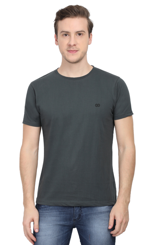 Round neck half sleeve plain t shirt