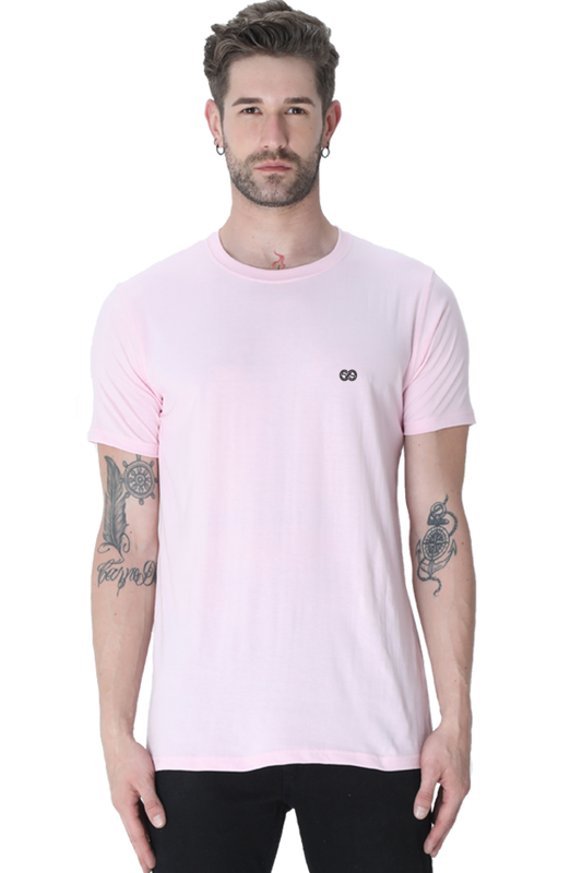 Round neck half sleeve plain t shirt