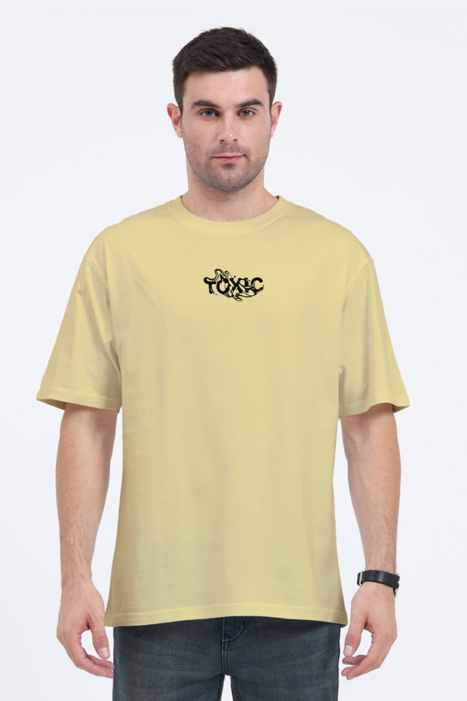 toxic oversized beige t shirt