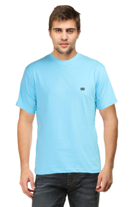 Round neck half sleeve plain t shirt