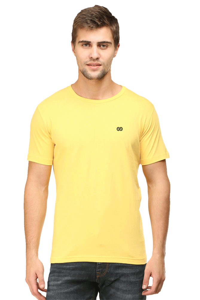 Round neck half sleeve plain t shirt