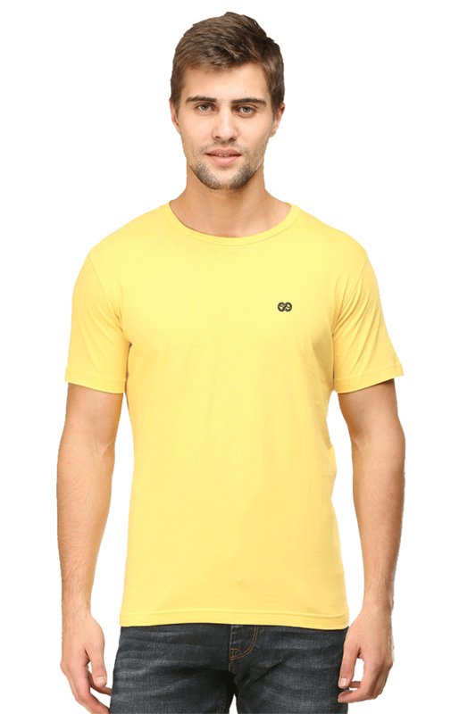 Round neck half sleeve plain t shirt