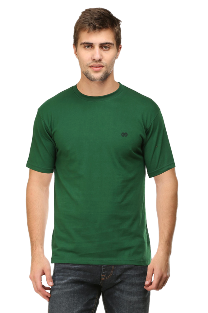 Round neck half sleeve plain t shirt