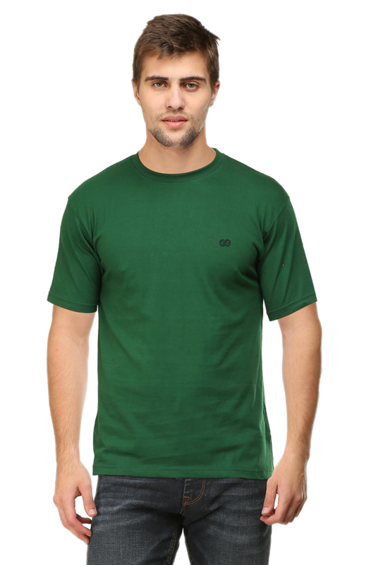 Round neck half sleeve plain t shirt