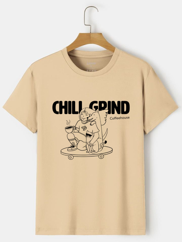 Chill Beige regular fit t shirt