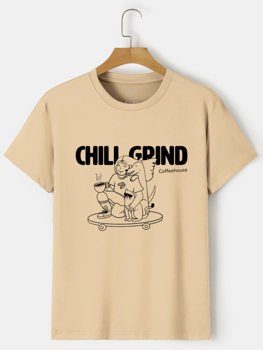 Chill Beige regular fit t shirt