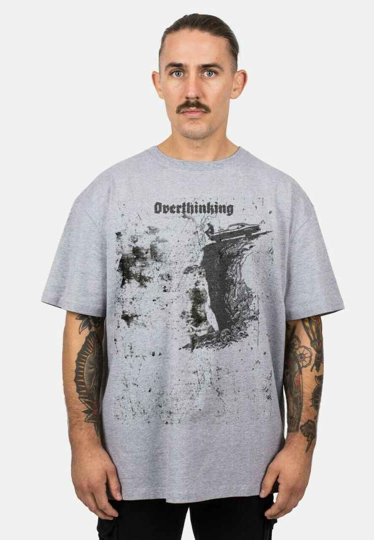 Overthink Grey Oversized t shirt