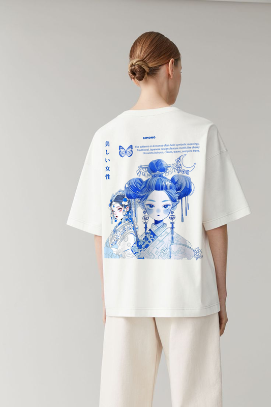 Kimono white terry oversized t shirt