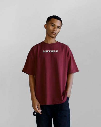 Nature Puffy printed Terry Oversized t shirt