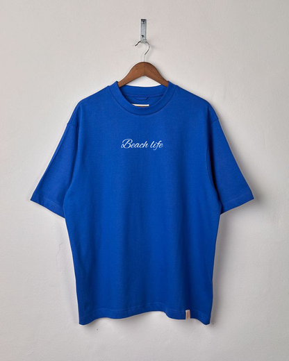 Beach life royal blue oversized t shirt