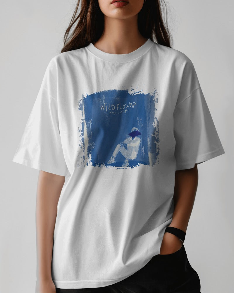 Indigo light weight oversized t shirt