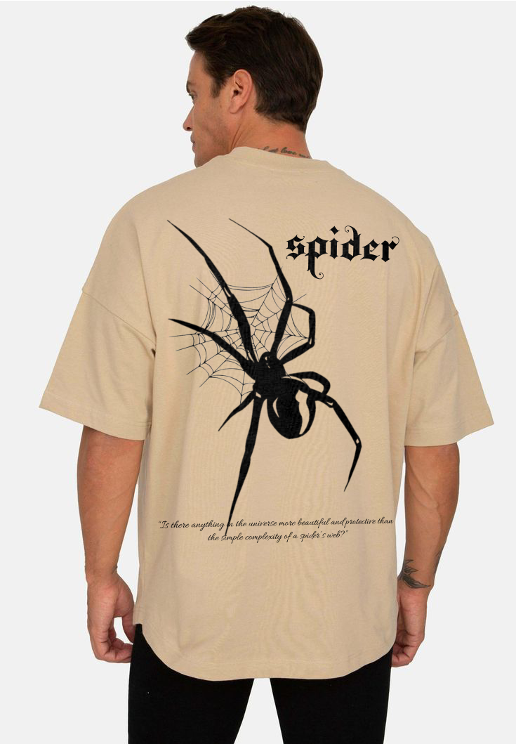 Spider Beige oversized t shirt